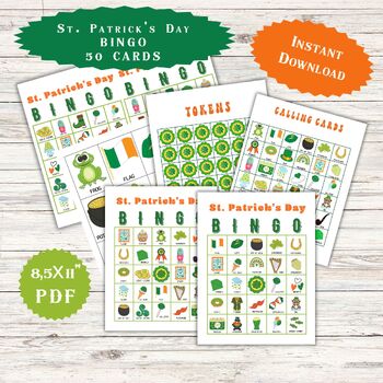 Preview of Word Bingo card St Patrick Kids Classroom Activity Game Speech Language Therapy