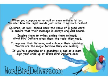 Preview of Word Bird Delivers Vocabulary for K-2