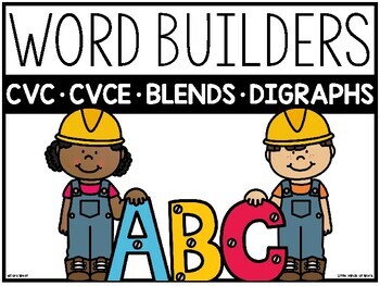 Preview of Word Builders (CVC, CVCE, Digraphs, Blends)