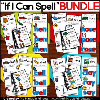 Preview of Word Building Cards BUNDLE: CVC, CVCe, Short & Long Vowels