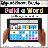 Word Building DIGITAL Boom Cards: Diphthongs ou and ow