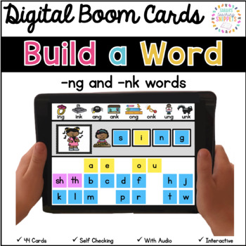 Preview of Word Building DIGITAL Boom Cards: -ng and -nk words