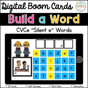 Preview of Word Building Digital Boom Cards: Silent e