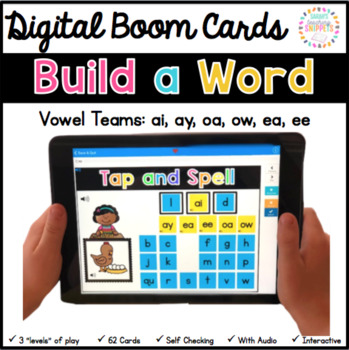 Preview of Word Building Digital Boom Cards: Vowel Teams