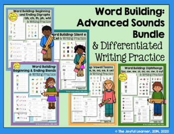 Preview of Word Building & Writing Practice: Advanced Sounds Bundle