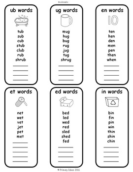 Word Building with Word Families by Primary Ideas | TPT