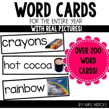 Preview of Word Cards Bundle: Real Pictures