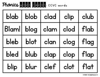 Word Cards {{CCVC Words}} by Michelle and the Colorful ...