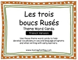 Word Cards - The Three Billy Goats Gruff (French)
