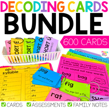 Preview of Word Cards With Decodable Sentences Bundle Science of Reading Aligned