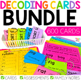Word Cards With Decodable Sentences Bundle Science of Read