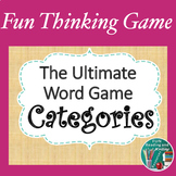 Word Categories Game - Back to School or End of the Year F