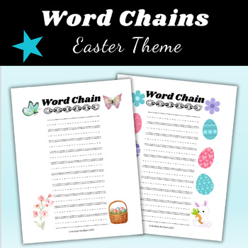 Preview of Word Chains Easter Theme Graphic Organizers Science of Reading