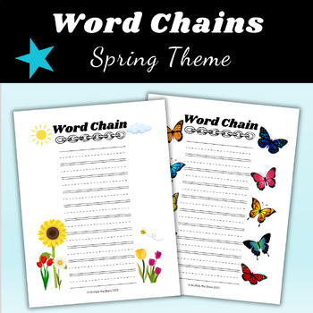 Preview of Word Chains Spring Theme Graphic Organizers Science of Reading
