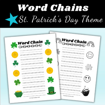 Preview of Word Chains St Patrick's Day Theme Graphic Organizers Science of Reading