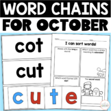 WORD CHAINS for October - Encoding & Decoding Phonics Less