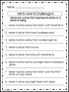 word challenges fun worksheets for the ela classroom tpt