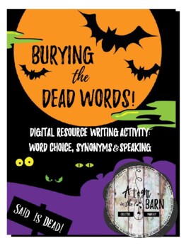 Preview of Creative Writing: Burying the Dead Words Halloween Activity DIGITAL RESOURCE
