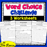 Word Choice Challenge Worksheet Packet: Revising for Impro