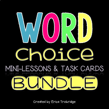 Preview of Word Choice Task Cards BUNDLE