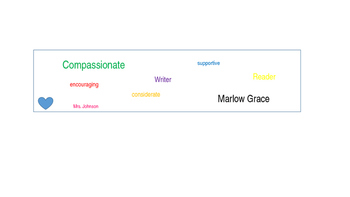 Preview of Word Cloud Bookmark Template