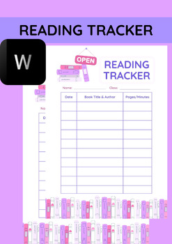 Preview of Word Customizable Reading Tracker: Your Personal Guide to Progress in Reading