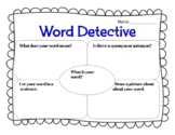 Word Detective Frayer Model