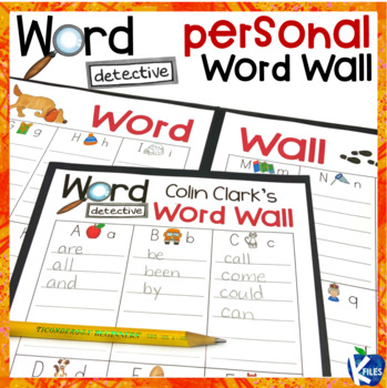Preview of Word Detective Personal Word Wall Folder