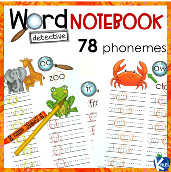 Preview of Word Detective Phonics Notebook for 78 Phonemes