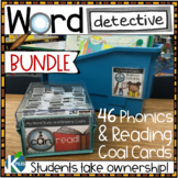 Word Detective Phonics and Reading Strategy Goal Cards  BUNDLE