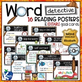 Word Detective Reading Strategy Posters and Goal Cards