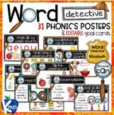 Word Detective Phonics Strategy Posters and Goal Cards