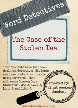 Preview of Word Detectives - Case of the Stolen Tea