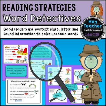 Preview of Reading Strategies-Mini Lessons: Word Detectives [Guess the Covered Word]