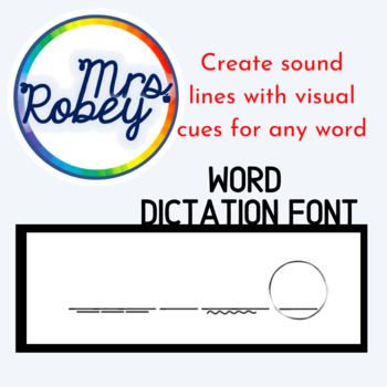Preview of Word Dictation Font | Orton-Gillingham Font | Visual Sound Cues for Writing