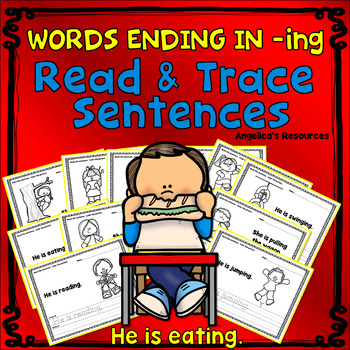 Preview of Word Ending -ing | Sight Word Practice Coloring Pages | Handwriting Worksheets