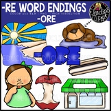 Word Endings –ORE Clip Art Bundle {Educlips Clipart}