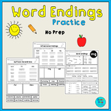 Word Endings Practice | No Prep