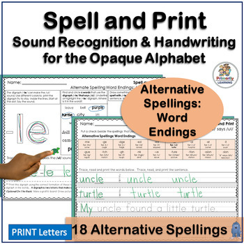 Preview of Word Endings Spelling Activities & Printing Worksheets - Science of Reading