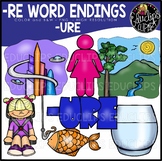 Word Endings –URE Clip Art Bundle {Educlips Clipart}