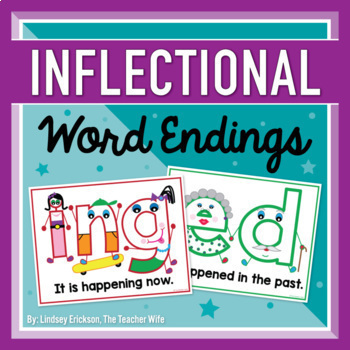 Inflectional Word Endings Unit (-ed, -ing) by The Teacher Wife | TpT