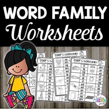 Word Family Worksheets by Teaching Second Grade | TpT
