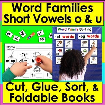 Word Families Word Work Ot Og Op Ug Ub Un Ut Tpt
