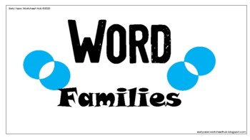 Preview of Word Families