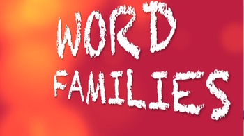 Preview of Word Families ALE