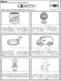 AN Word Family Worksheets (CVC Words)