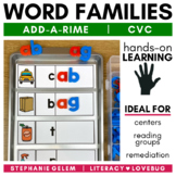 Word Families Activities CVC Short Vowels Adding Rimes