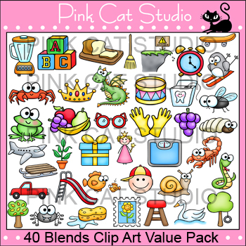 Preview of Consonant Blends Clip Art Value Pack