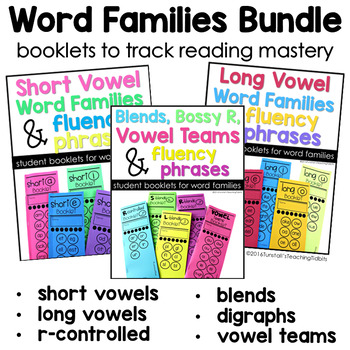 Preview of Word Families Booklets Bundle