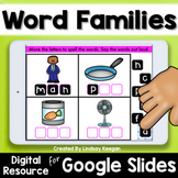 Word Families Digital Activities for Google Classroom